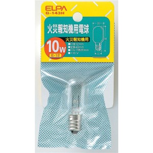 （まとめ） ELPA 火災報知器用電球 10W E12 クリア G-143H (×30セット) |b04