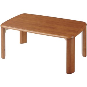 木製 折りたたみテーブル/センターテーブル (幅75cm) ブラウン 木目調 収納式折れ脚 (完成品) |b04