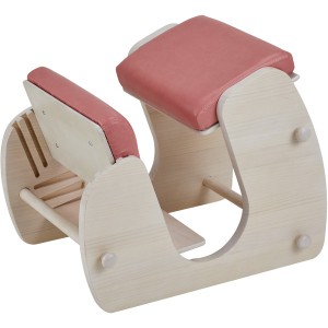 デスクチェア 学習椅子 幅51.5cm ホワイト×フローラルピンク 木製 合皮 Keepy プロポーションチェア 組立品 猫背 姿勢 |b04
