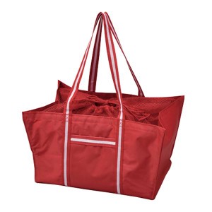 エコマイラインバッグ／買い物トートバッグ (レッド) レジカゴ対応 ポリエステル製 |b04