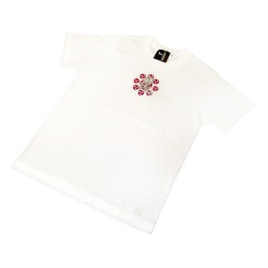 戦国武将Tシャツ (上杉謙信 毘) XSサイズ 半袖 綿100% ホワイト(白) (Uネック おもしろ) |b04