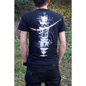 戦国武将Tシャツ (伊達政宗 奥羽覇王) Lサイズ 半袖 ブラック(黒) (Uネック おもしろ) |b04