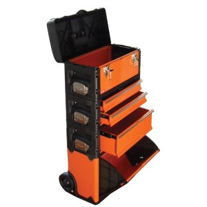 TRAD 合体式ツールチェスト/ツールボックス (5段) キャスター付き TRD-TC5 オレンジ/黒 (DIY用品/大工道具) |b04