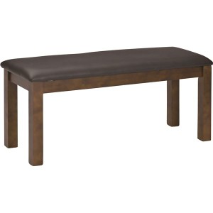 ダイニングベンチ/食卓椅子 (幅95cm ブラウン) 木製 PVC ウレタン 組立品 (リビング ダイニング) |b04