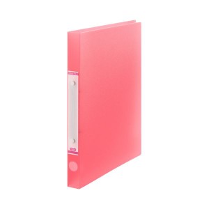 (まとめ) TANOSEEOリングファイル(半透明表紙) A4タテ リング内径20mm ピンク 1冊 (×50セット) |b04