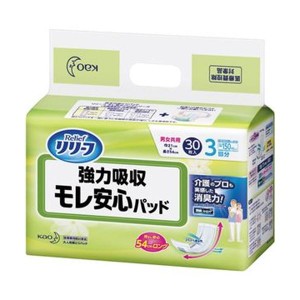 （まとめ）花王 リリーフ モレ安心パッド強力吸収 1セット（180枚：30枚×6パック）(×3セット) |b04