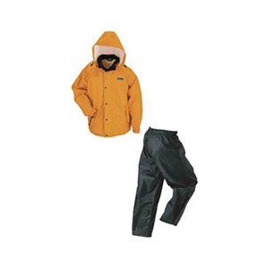 （まとめ）川西工業 レインウェア（男女兼用）雨職人 オレンジ Sサイズ 3530-OR-S 1着(×3セット) |b04