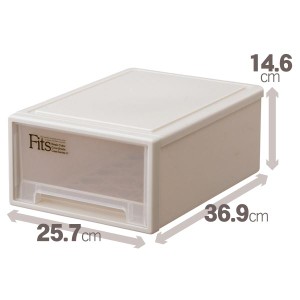 収納ケース/小物収納ボックス (ミニ) 幅25.7×奥行36.9×高さ14.6cm A4サイズ 『Fits フィッツケース』 |b04