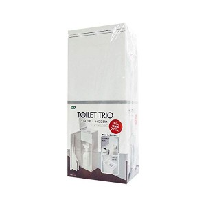 トイレ用 収納ボックス (ホワイト) トイレブラシ ケース付き 掃除シート収納可 トイレトリオ 『オーエ』 (レストルーム) |b04