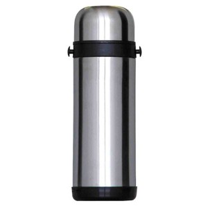 水筒/ステンレスボトル (1.0L) 縦92×横110×高さ270mm ワンタッチオープン コップ 肩ベルト付き 『ワンダー』 (アウトドア) |b04