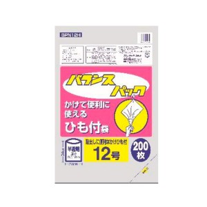 (まとめ) ポリ袋/ひも付規格袋 (半透明 12号) 200枚入 キッチン用品 『バランスパック』 (×60個セット) |b04