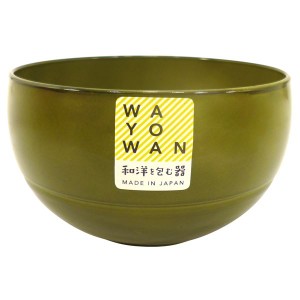 (まとめ) お椀/汁椀 (まる カーキ 大) 日本製 キッチン用品 『WAYOWAN』 (100個セット) |b04