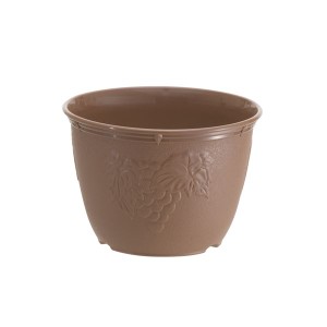 (まとめ) 植木鉢/プランター (7号) チョコブラウン プラスチック製 ガーデニング用品 園芸 『ビオラデコ』 (90個セット) |b04
