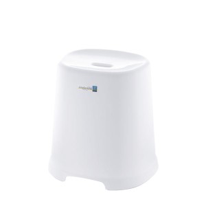 バスチェア/風呂椅子 (ホワイト 40×32×41cm) 抗菌加工付き シンプルトーン腰かけ 40H リッチェル (バスルーム お風呂) |b04