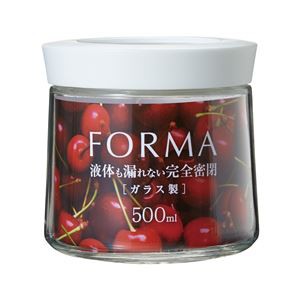 (36個セット) 調味料入れ 保存容器 約幅10cm 500ml ホワイト 液体対応 アスベル フォルマ 密閉 ガラスポット キッチン 台所 |b04