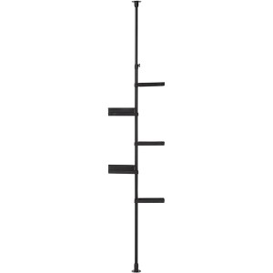 (2個セット)積水樹脂 セキスイ つっぱり式スリムラック ブラック TSR-LBK 約高さ200〜275cm |b04