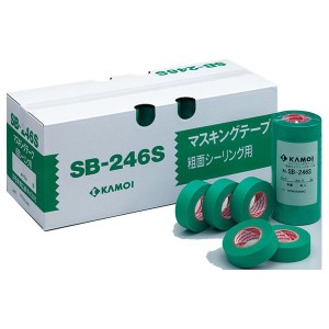 粗面サイディングボード用マスキングテープ SB-246S 15mm×18m 緑色(80巻入) |b04