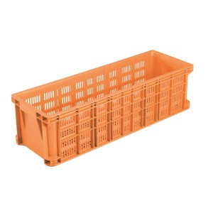 リステナー/網目コンテナボックス (MB-52) オレンジ メッシュ構造 (みかん 果物 野菜等収穫 保管 保存 物流) |b04