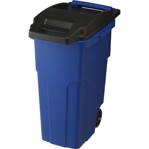 (4セット) 可動式 ゴミ箱/キャスターペール (45C2 2輪 ブルー) フタ付き ダストボックス (家庭用品 掃除用品) |b04
