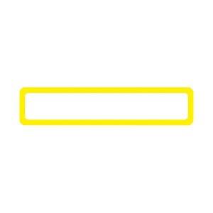 （まとめ） オキナ パリオシール PS603 名札シール 黄色枠(×20セット) |b04