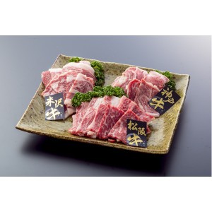 日本3大和牛 食べ比べセット(焼肉 計600g) 松阪・神戸・米沢 各200g×3種類 |b04