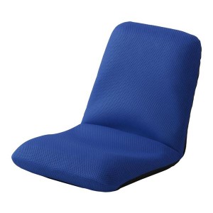 背筋ピン 座椅子/パーソナルチェア (Mサイズ ブルー メッシュ生地) 約幅43cm スチールパイプ リクライニング 日本製 |b04