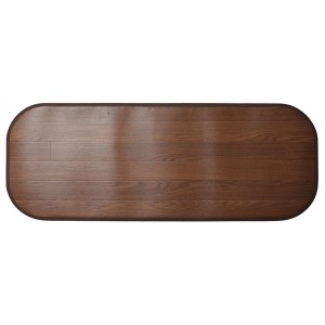 フロアマット 約45×150cm ダークブラウン 消臭 抗菌 撥水 滑り止めシート付 床暖房対応 洗える 日本製 木目調 フリーマット |b04
