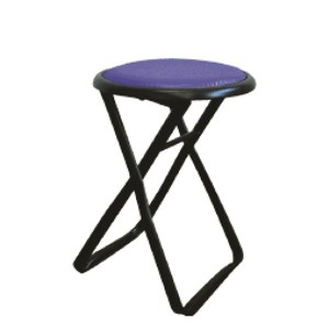 折りたたみ椅子 (6脚セット ブルー×ブラック) 幅32cm 日本製 スチールパイプ |b04