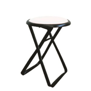 折りたたみ椅子 (6脚セット ホワイト×ブラック) 幅32cm 日本製 スチールパイプ |b04