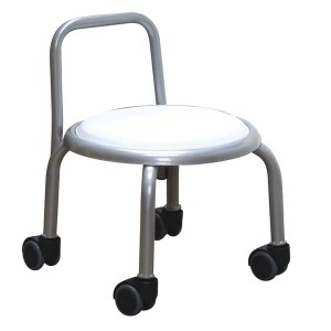 スタッキングチェア/丸椅子 (同色3脚セット ホワイト×シルバー) 幅32cm 日本製 |b04