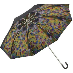 ユーパワー 名画モザイクアート 折りたたみ傘 晴雨兼用 クリムト「ザ・キス」 |b04