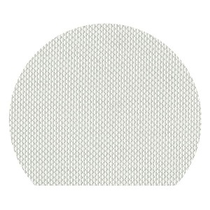 尺3 半月マット/トレー (ホワイト格子) 396mm×345mm PVC 塩ビ (和食 レストラン 居酒屋 店舗 お店 飲食業) |b04