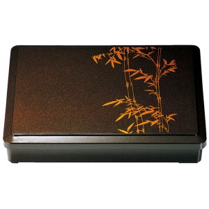 尺2 DX長手弁当/和食器 (梨地竹 仕切付 A) 359×268×65mm 日本製 (和食 レストラン 居酒屋 店舗 お店) |b04