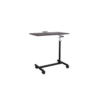 ミニテーブル サイドテーブル 約幅60cm ダークブラウン キャスター 高さ調節 角度調整機能 マルチテーブル 組立式 リビング |b04