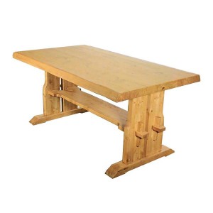 ダイニングテーブル 幅150cm ナチュラルブラウン 木製 パイン材 棚板付き リビングテーブル 組立品 在宅ワーク テレワーク |b04