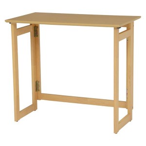折りたたみテーブル ローテーブル 約幅80cm×奥行40cm×高さ71cm ナチュラル 木製 キャスター付き リビング |b04