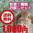 【送料無料】牧草お試しセット７種類のチモシーを送料込1000円でお試しいただけます【HLS_DU】【チモシー】【　うさぎ ウサギ　エサ】【