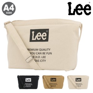 【レビュー投稿で+5％還元】Lee ショルダーバッグ A4 大きめ 大容量 メンズ レディース 320-805 リー キャンバス コットン 横型