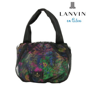 【レビュー投稿で+5％還元】ランバンオンブルー トートバッグ レディース ジャルダン 483730 LANVIN en Bleu 総柄 花柄 チュール