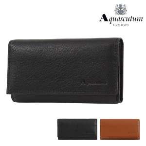 【レビュー投稿で+5％還元】アクアスキュータム キーケース 5連 メンズ バーネット 2120223 Aquascutum｜本革 レザー 山羊革 ゴートレザ