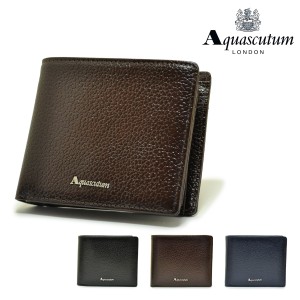 【レビュー投稿で+5％還元】アクアスキュータム 二つ折り財布 メンズ ケンブリッジ 4150121 Aquascutum｜本革 レザー