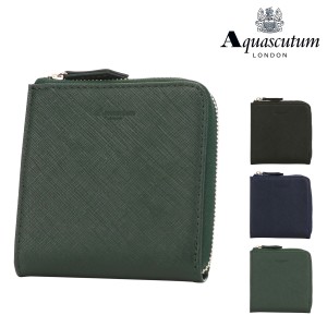 【レビュー投稿で+5％還元】アクアスキュータム 財布 L字ファスナー メンズ カムデン 7100123 Aquascutum｜コンパクト財布 本革 レザー 