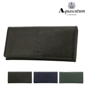 【レビュー投稿で+5％還元】アクアスキュータム 長財布 かぶせ メンズ カムデン 7120123 Aquascutum｜本革 レザー ブランド 男性 ギフト 