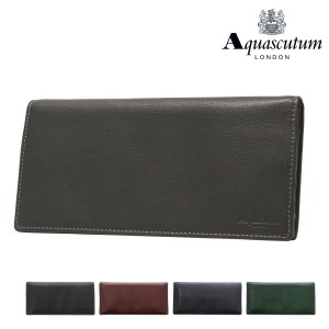 【レビュー投稿で+5％還元】アクアスキュータム 長財布 メンズ ブレント AQWT-002 Aquascutum｜かぶせ 本革 日本製 牛革 レザー シンプル