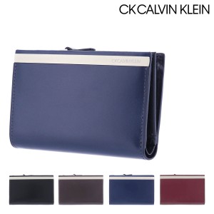 【レビュー投稿で+5％還元】シーケー カルバンクライン 二つ折り財布 トップ メンズ 816664 CK CALVIN KLEIN セミ長財布 本革 レザー 牛