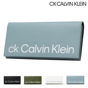 【レビュー投稿で+5％還元】シーケー カルバンクライン 長財布 かぶせ 本革 メンズ 841606 ガイア CK CALVIN KLEIN レザー 牛革