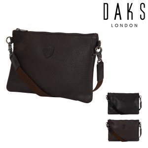 【レビュー投稿で+5％還元】ダックス ショルダーバッグ DA29312 DAKS サコッシュ 本革 2WAY メンズ