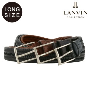 【レビュー投稿で+5％還元】ランバンコレクション ベルト Lサイズ 本革 メッシュ メンズ JLMB2371 日本製 LANVIN COLLECTION カジュアル