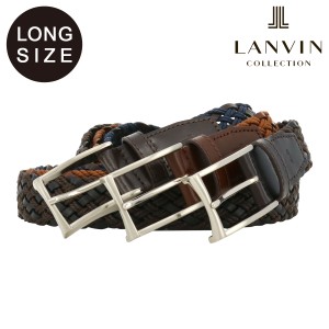 【レビュー投稿で+5％還元】ランバンコレクション ベルト Lサイズ 本革 メッシュ メンズ JLMB2381 日本製 LANVIN COLLECTION カジュアル