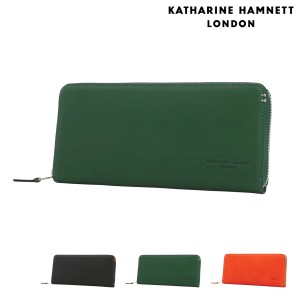 【レビュー投稿で+5％還元】キャサリンハムネット 長財布 本革 メンズ 490-50704 MINERAL KATHARINE HAMNETT ラウンドファスナー 牛革